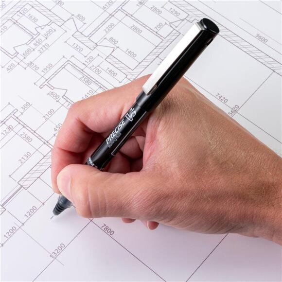 Precise V5, Capped Liquid Ink Rolling Ball Pens, Extra Fine Point 0.5 mm, Black - Picture 5 of 7